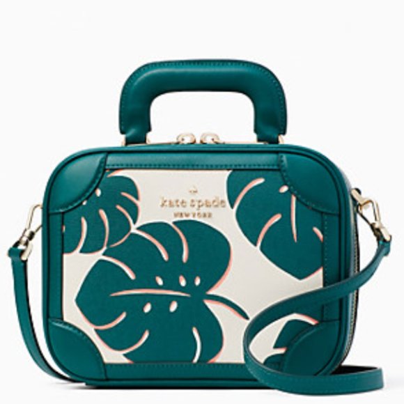 kate spade Handbags - MAKE AN OFFER Kate Spade New York Traveler Trunk Crossbody in Monstera Leaves